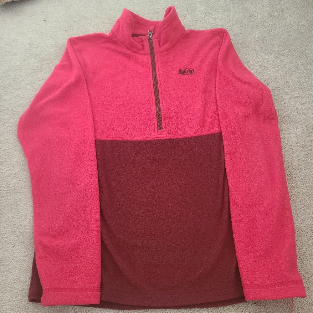REI Girls Lightweight 1/2 Zip Fleece - Size Large (14/16)